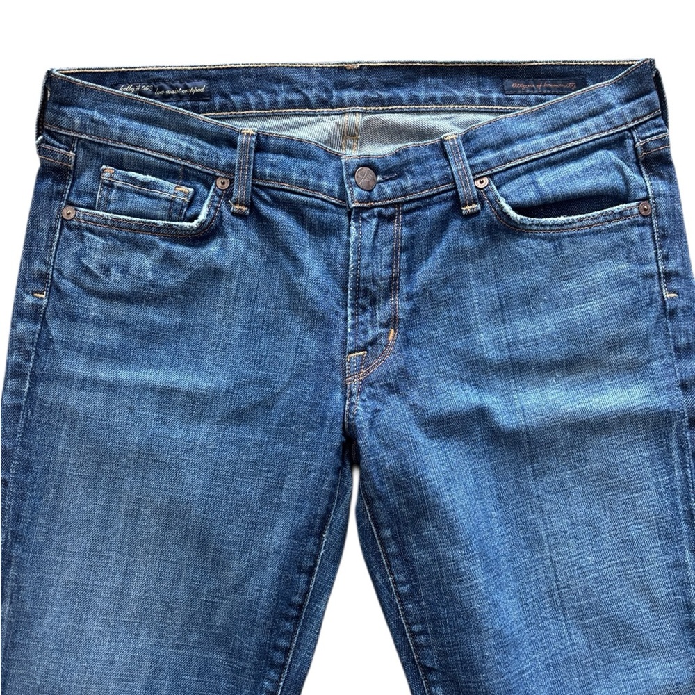 Citizens of Humanity Low Rise Straight Leg Jeans | Blue Wash